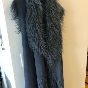Reversible Faux Fur Long Vest